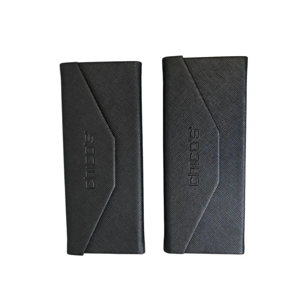 Chico’s Black Flat-Folding Magentic Glasses Cases (Set of 2)